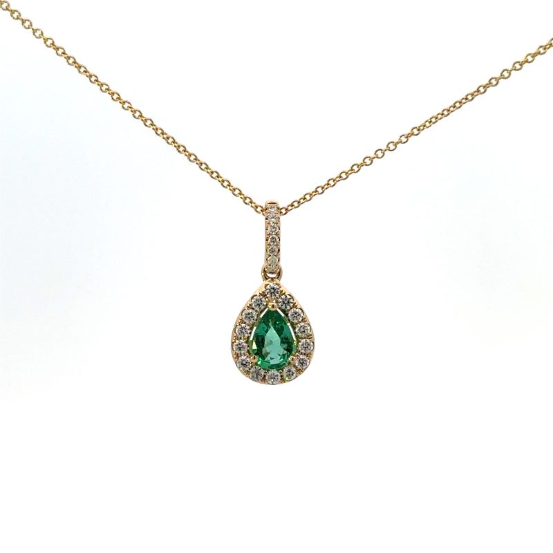 Emerald and Diamond Pendant